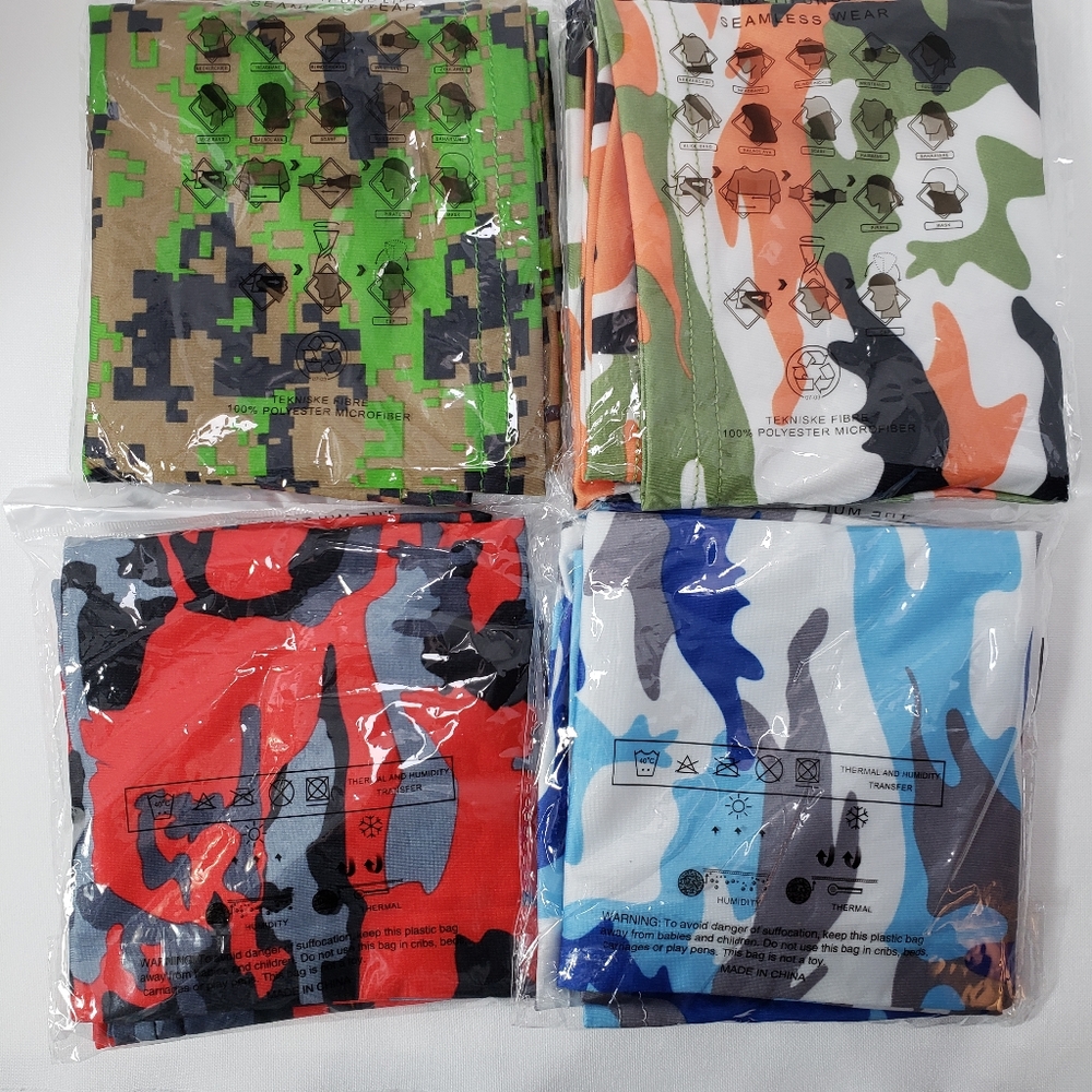 Neck Gaiters Mask Scarf Camo Set of 4 NEW